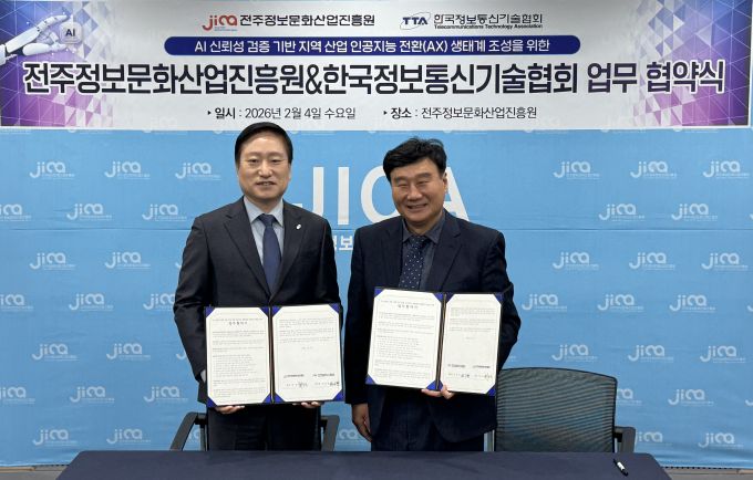 전주정보문화산업진흥원-한국정보통신기술협회, AI 신뢰성 검증 기반 협... - 뉴스 썸네일 이미지