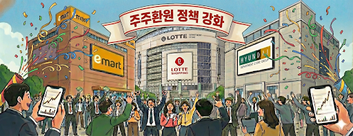 배당 확대ㆍ자사주 소각...유통업계, 주주환원 박차 - 뉴스 썸네일 이미지